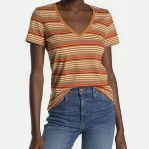 NWT Madewell stripe v neck tops size XXS
